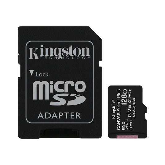 Kingston 128GB micSDXC Canvas Select Plus 100R A1 C10 Card + ADP